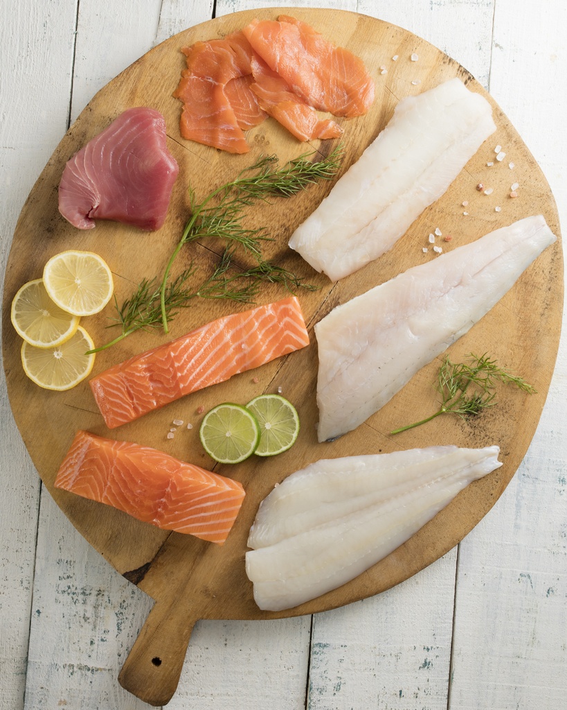 Poissons assortis (7 variétés, 13 portions)